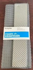 Room Essentials  20" x 15" Reversible Kitchen dish Drying Mat Gray 