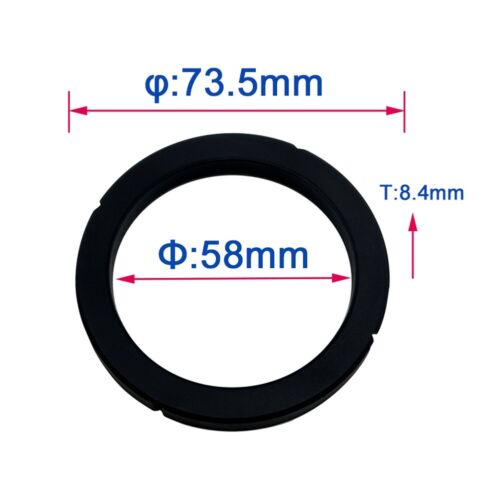 Black silicone gasket for secure fit in For Rancilio Silvia coffee maker - Afbeelding 1 van 12