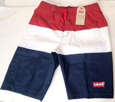Levis Big Boy Swim Shorts Trunks Large Mesh brief Drawstring waist Colorblock