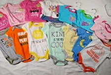 Unisex Infant Cotton outfit 1 piece Snap crotch   Choice of Size & Pattern 