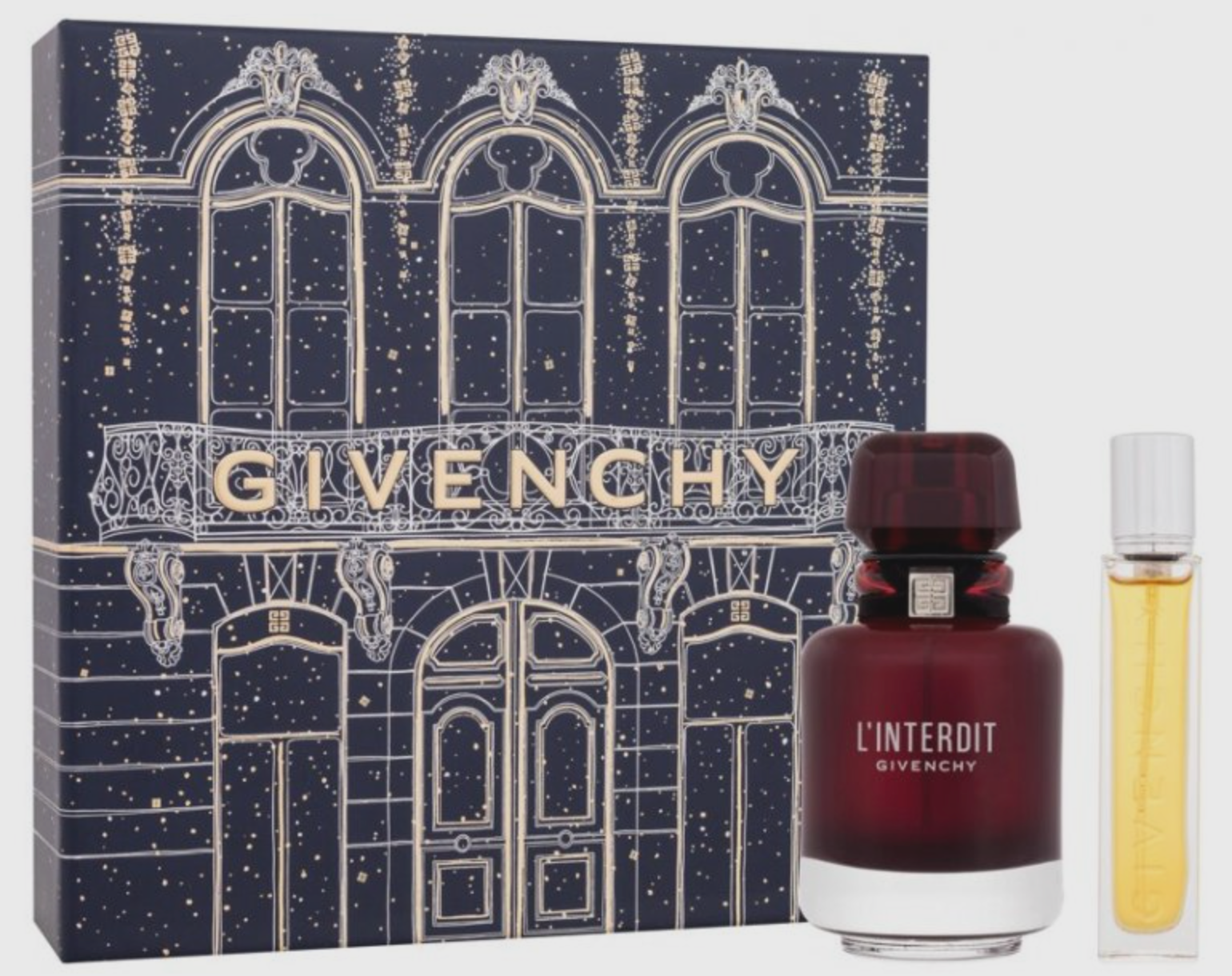 Givenchy L’Interdit Rouge Eau de Parfum Spray 50m & 12.5ml EDP Travel Spray -SET