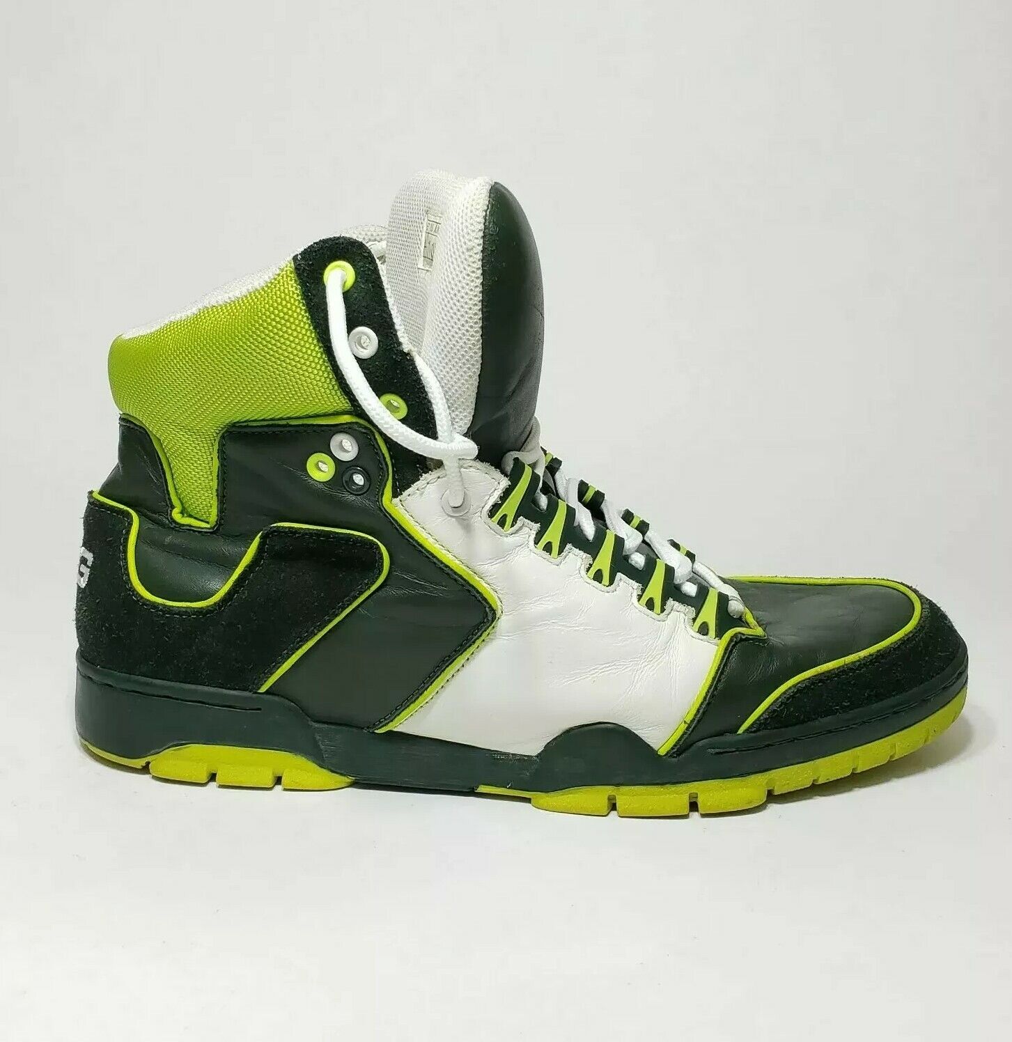 Dolce Gabbana DG Leather Basketball Sneakers Lime & Hunter Green US  EU  44 | eBay