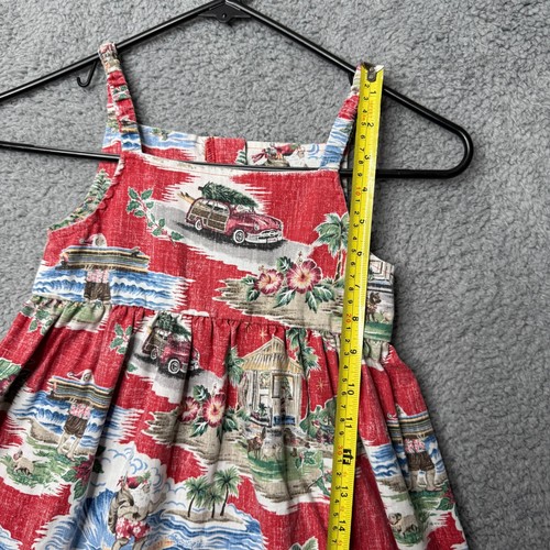 Reyn Spooner Hawaiian Dress Girls Size 6 Christmas Mele Kalikimaka - Picture 3 of 8