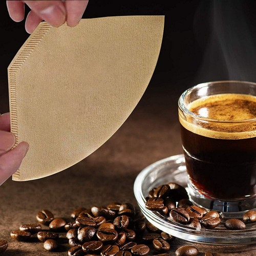 100Pcs 103 Coffee Filter Paper Natural Unbleached Original Wooden Drip Paper - Bild 4 von 12