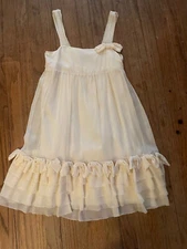 Juicy Couture Angel Silk Chiffon Dress in Size Petite New With Tags Ivory
