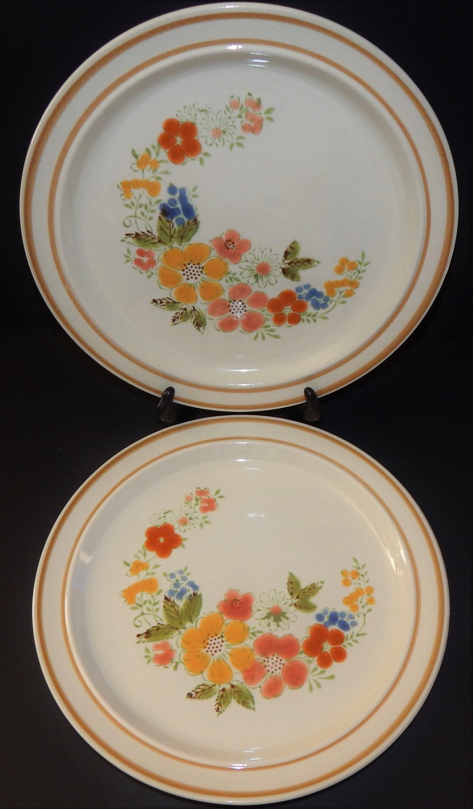 2 Sweet Flowers Collection Stoneware 305 Stoneware Dinner Plates Japan eBay