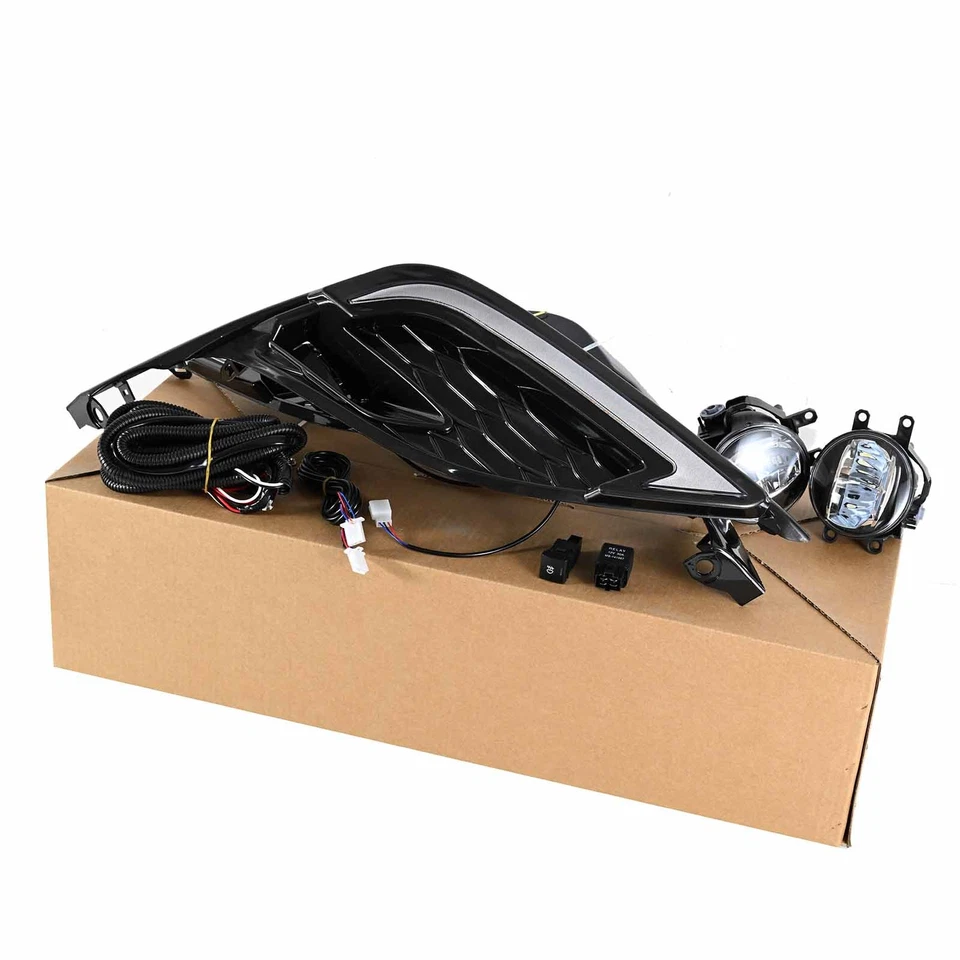 Cubierta de bisel LED DRL secuencial para 21-24 Camry SE XSE V2 + luz antiniebla lente transparente Foto 4 de 4