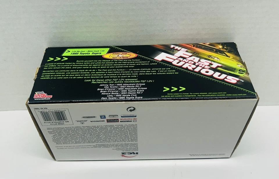 Racing Champions Die Cast 1:24 Fast & Furious 1995 Toyota Supra New Dom RARE - Image 4 of 4