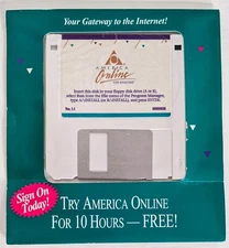 Version 1.1 America Online Collectible Program Disk, Vintage AOL Floppy, NEW