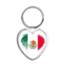 Gift Keychain : Mexican Heart Mexico Country Expat Flag Patriotic Flags National