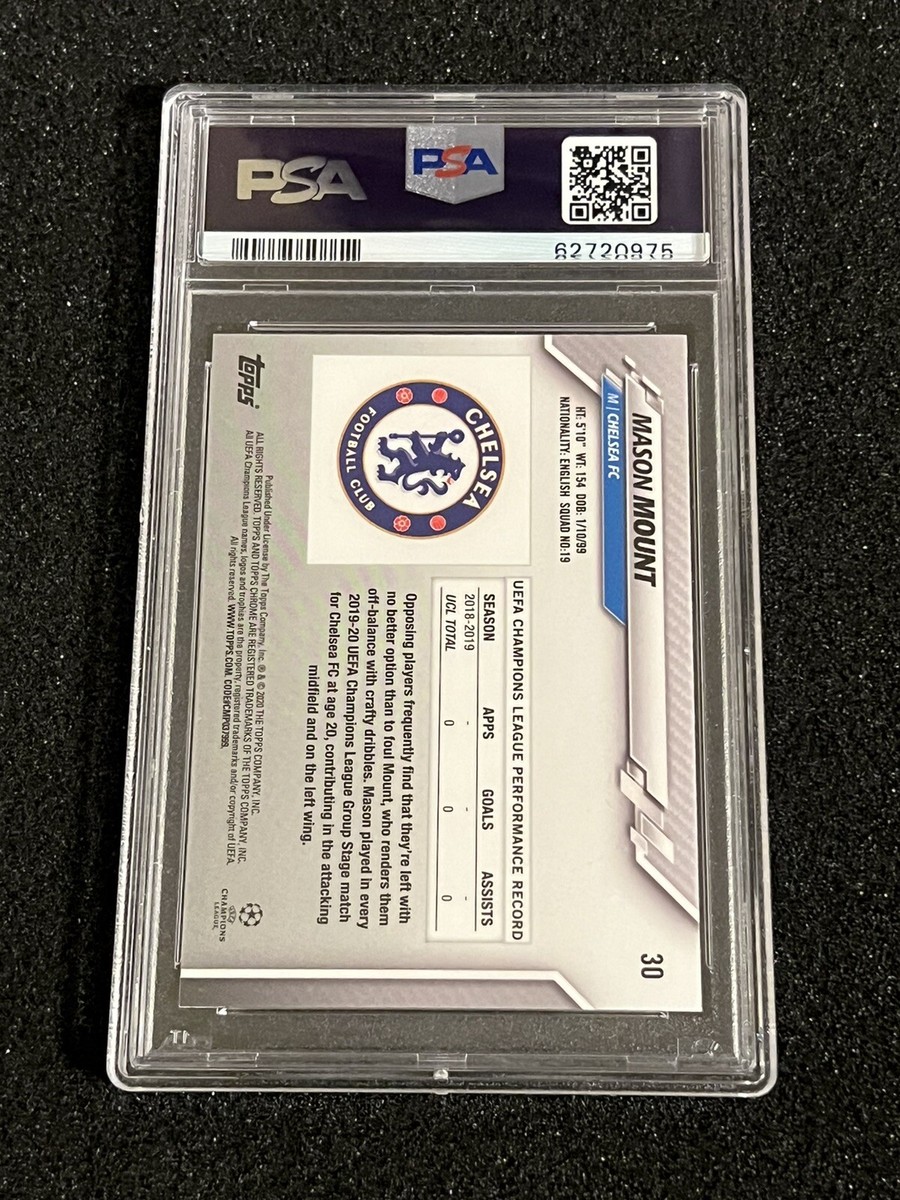 Mason Mount 2019-20 Topps Chrome UCL Rookie #30 PSA 10 Chelsea | eBay