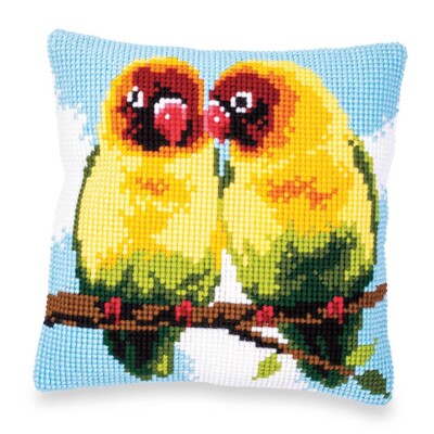 Collection D'Art Love Birds Pillow Cover Needlepoint Kit, New