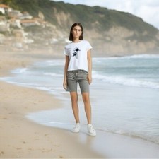 Women's Shorts Ash Gray Old Navy Boyfriend Shorts Mid-Rise Jean Shorts