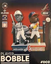 Hank Aaron & Ronald Acuna Jr Atlanta Braves Then and Now Bobblehead #/223