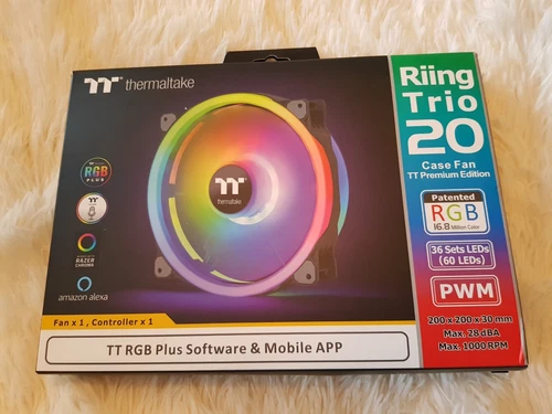 ThermalTake Riing Trio 20 RGB TT Premium Edition 60 LED 200mm RGB PC Case Fan