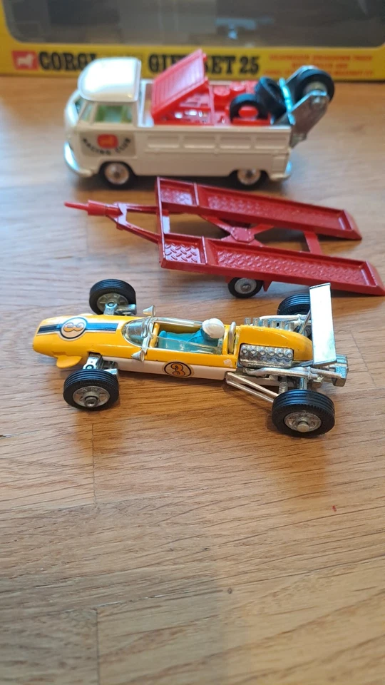 Corgi Giftset #25 VW Truck, Trailer, Cooper Maserati F1, OVP, 1. Hand, Zustand 1 - Bild 2 von 4