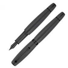 Scribo Feel Fountain Pen in Anni60 with Ultra Black PVD Trim, 14kt Flex EF Nib