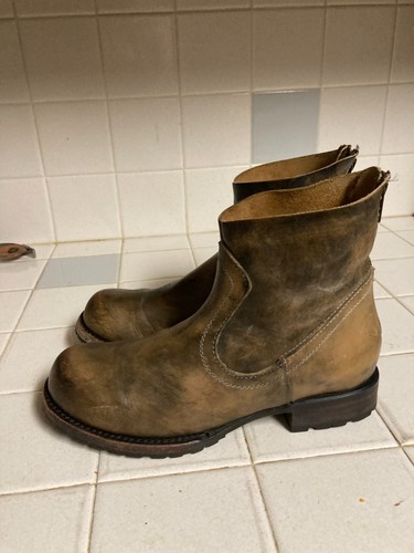 FREEBIRD BY STEVEN HATCHET MOTO BIKER ANKLE BOOTIES RARE Leather SZ 8.5 B - Picture 8 of 14