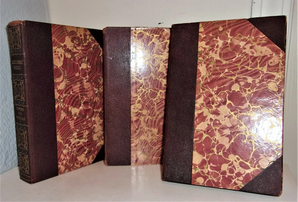 MEMOIRS OF A PHYSICIAN,  ALEXANDER DUMAS, 3 volumes leather, Illustrated Foto 3 de 4