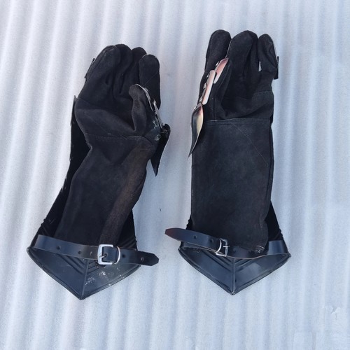 Neu mittelalterliche Handschuhe Gothic Rüstung Handschuhe Stahlarm Handschuhe LARP Handschuhe Costu - Bild 6 von 6