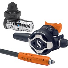 ScubaPro MK25 EVO DIN 300/S620 TI Dive Regulator w/ Mouthpiece & Hose Protector