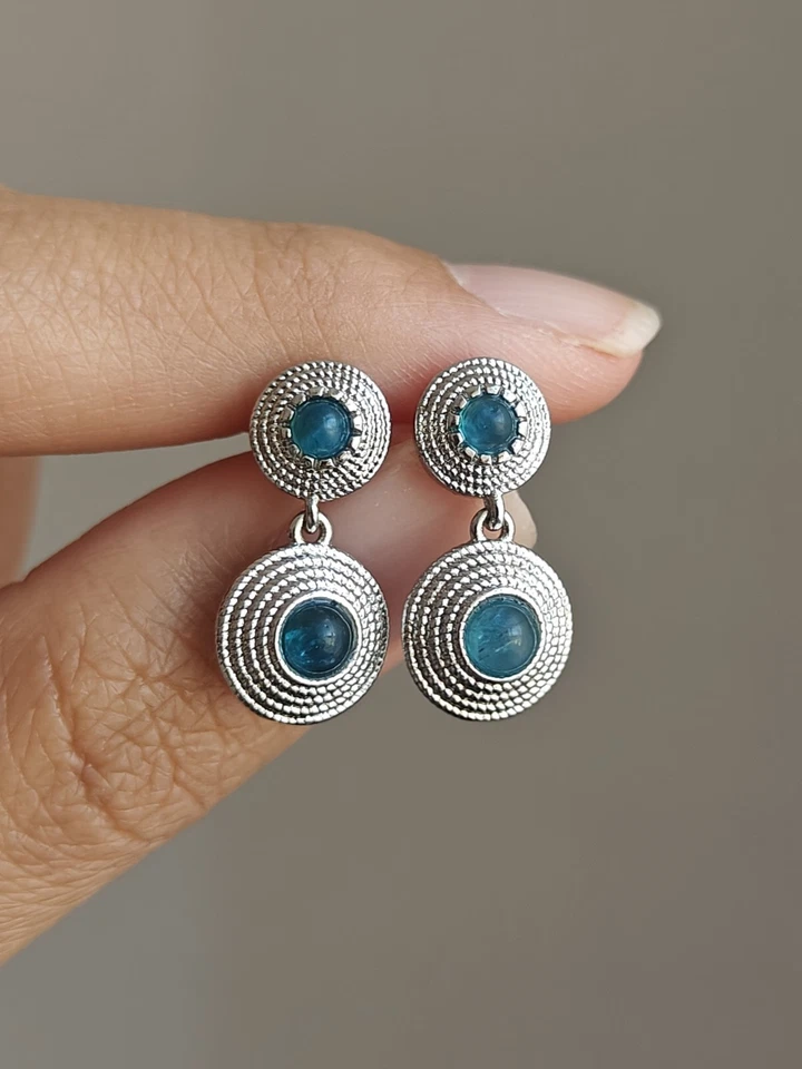 Pendiente colgante apatita azul Foto 4 de 4