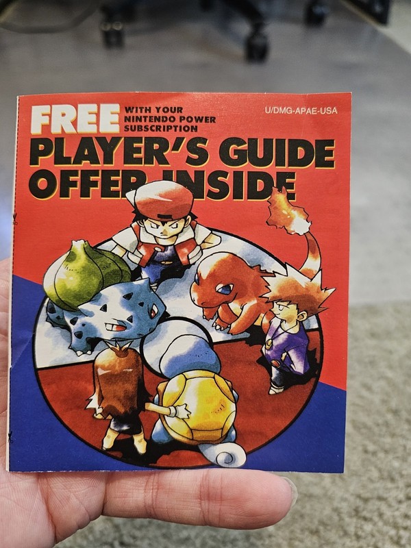 Pokemon Red Game Boy Nintendo Power Player's Guide Offer Insert Only No Box