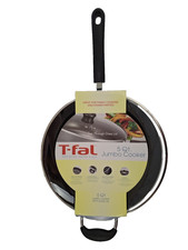 T-FAL 12-inch Heavy Duty 5qt Jumbo Cooker with Glass Lid And Two Handles