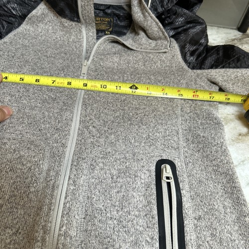 Burton Women's Size XS Hybrid Puffer Fleece Hooded Jacket Black Heather Gray - Picture 5 of 11