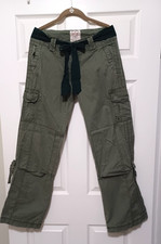 Y2K Vintage American Eagle Surplus Cargo Pants Green Womens Size 6