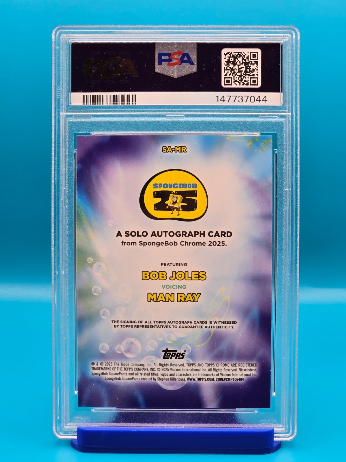 PSA 10 / Auto 10 (Rare) - 2025 Spongebob Squarepants Bob Joles Solo Autograph view 2