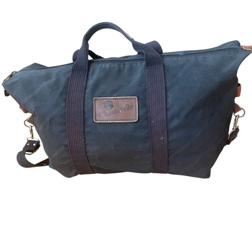 Chanterelle Repurposed Rubber Duffel Bag Adjustable Strap Leather Accents