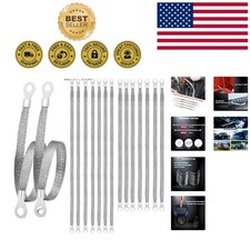 Versatile 16 Pcs Ground Straps, 10/12 Inch with Tin-Plated Oxidation Protection