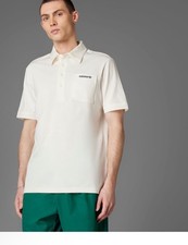 NWT Men  s Adidas originals golf Polo Sz L 90 - Chalk White