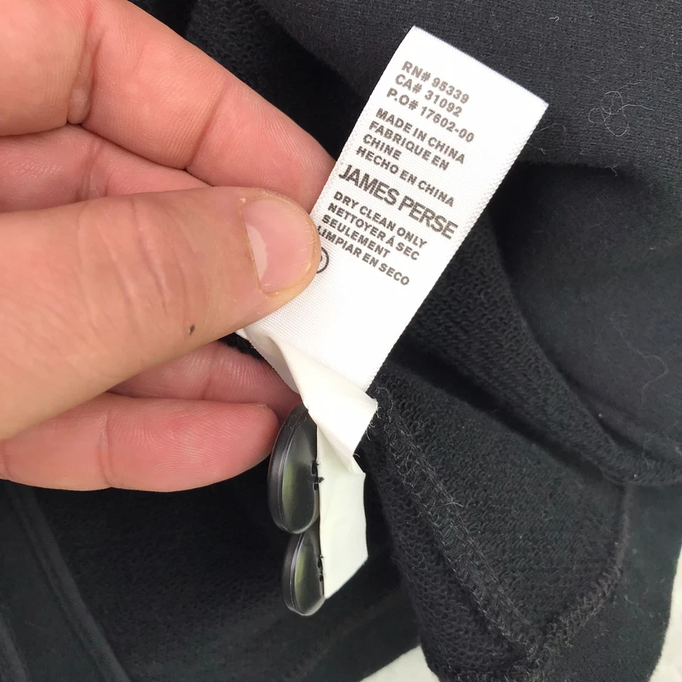 Abrigo polar militar estándar James Perse para mujer 4/XL negro chaqueta con botones Foto 3 de 4
