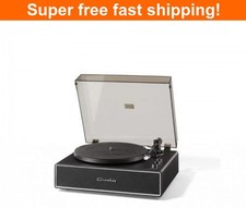 Crosley CR6046A Stave Bluetooth Turntable with Built-in Speakers, Black-NEW