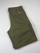 Columbia Cargo Shorts Mens 34 Olive Green Cotton Utility Outdoor Hiking Casual