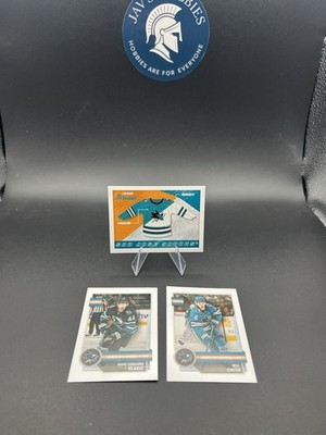 2025-26 Topps NHL Sticker SJ Sharks 3 Card Lot Team Threads, Will Smith & Vlasic