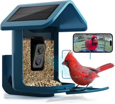 Solar Bird Feeder with Camera Wireless Outdoor Auto Record 2K Live Steam Video