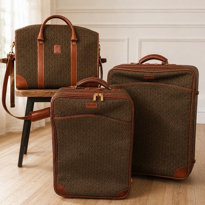 Hartmann Vintage Diamond Wing 27'' Expandable Suitcase BUNDLE