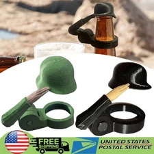 1/2PCS Soldier Salute Beer Bottle Helmet, Beer Covers,Reusable Dustproof Outdoor