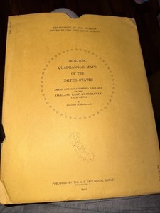 1969 USGS California Map Areal & Engineering Geology Of Oakland East Quadrangle