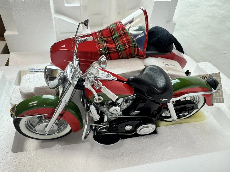 Harley Davidson Franklin 2002 Xmas Duo Glide/Sidecar B11A409 sin exhibir como nueva Foto 2 de 4