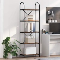 BüCherregal 5 Ebenen 60 X 30 X 183 Cm Holzwerkstoff Altholz