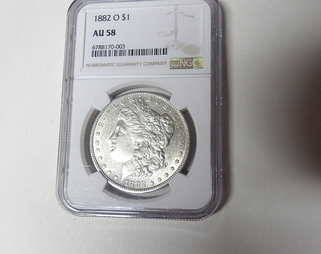 ホウオウ LEGEND NGC AU58 1882-O Morgan Silver Dollar New Orleans Mint #6788170-003