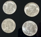 (4) Four 1964 KENNEDY SILVER HALF DOLLARS (90%) - Lot Of 4