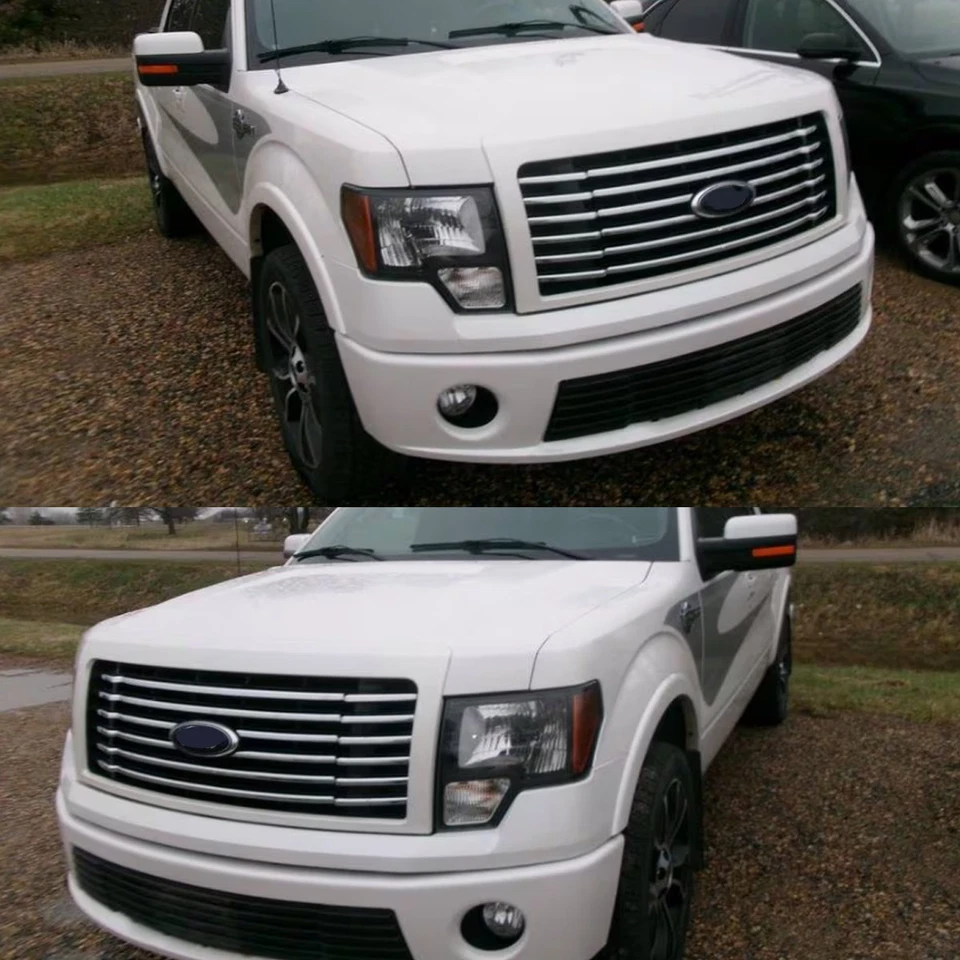For 2009-2014 Ford F-150 F150 Harley-Davidson Oxford White Front Bumper Grille Foto 2 de 4