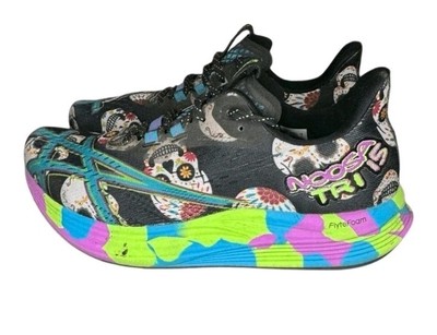 ASICS Noosa TRI 15 Men\'s Running Shoes Black/Island Blue Size 12 M Skull Men main image 3