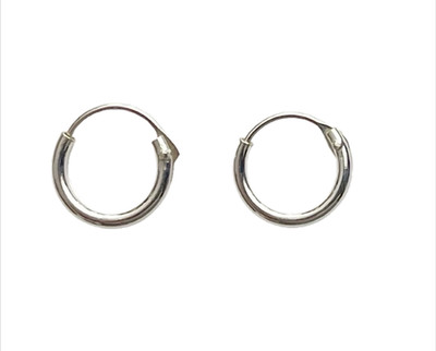 Pure Silver Hoops Creolen 925 Sterling Silber   Ø 8 / 14 / 25 / 30 mm