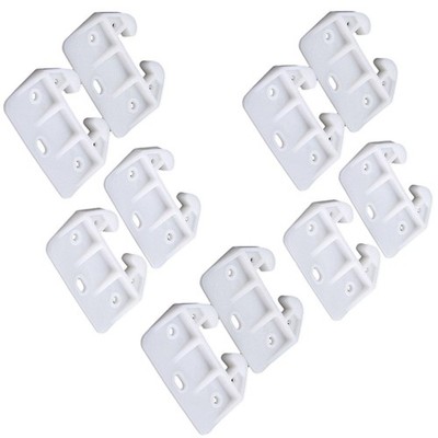 10 Pieces Plastic Drawer Guides Track Replacement Parts White 